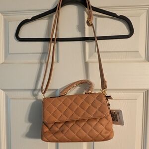 Elegant Tan Quilted Women's Bag